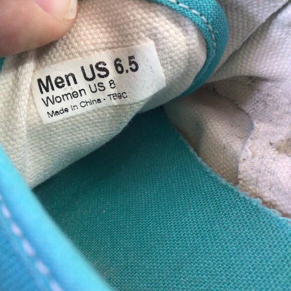 Vans sneakers women's size 8 Turquoise Blue - Picture 4 of 15